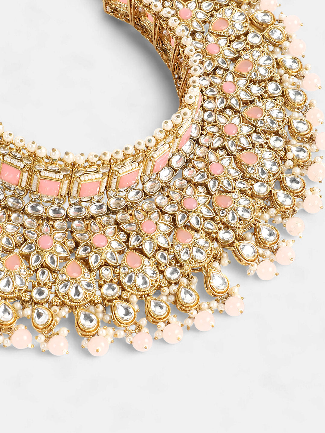 The Amira Jewellery Set - Blush Pink-SOHNCK2098
