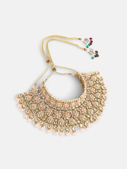 The Amira Jewellery Set - Blush Pink-SOHNCK2098