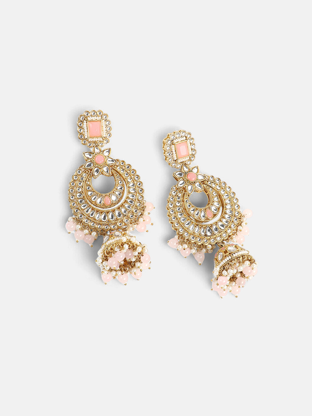 The Amira Jewellery Set - Blush Pink-SOHNCK2098