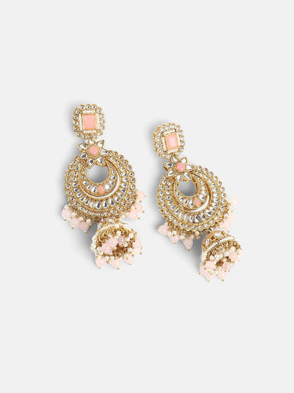 The Amira Jewellery Set - Blush Pink-SOHNCK2098
