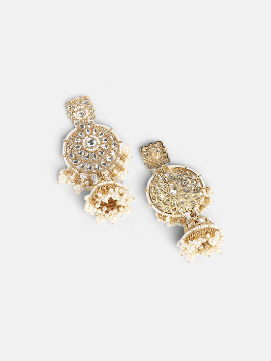 The Mehrunissa Jewellery Set - Crystal Silver-SOHNCK2151
