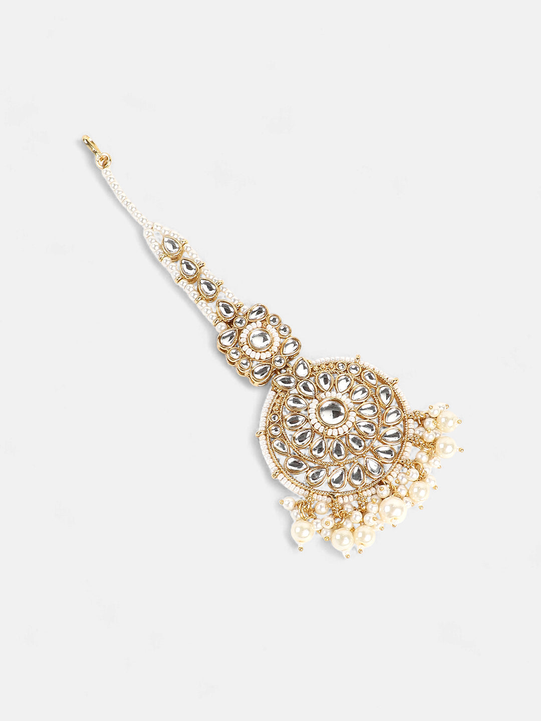 The Mehrunissa Jewellery Set - Crystal Silver-SOHNCK2151