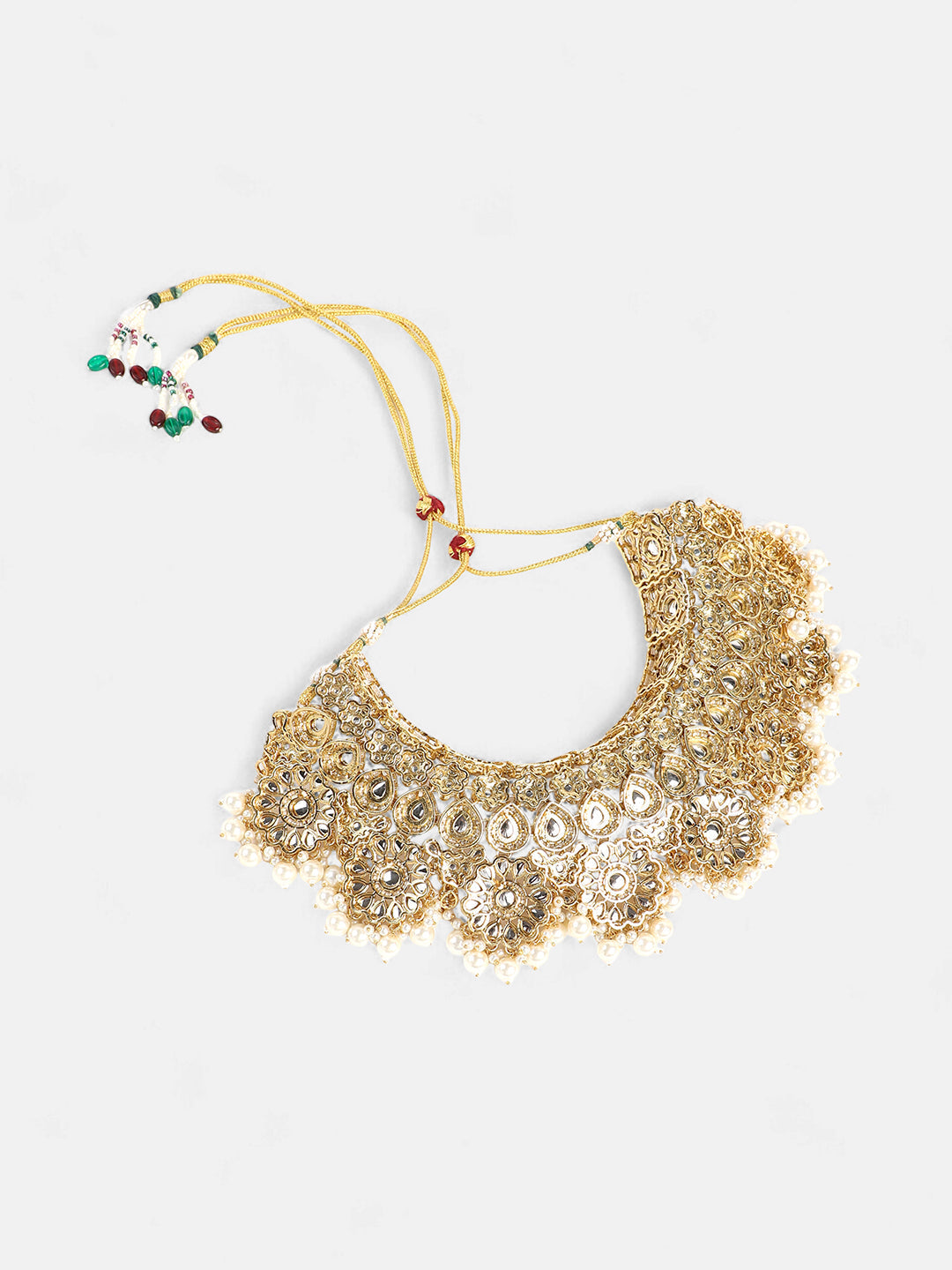 The Mehrunissa Jewellery Set - Crystal Silver-SOHNCK2151