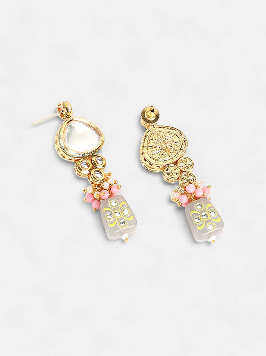 The Azra Jewellery Set - Cloud Grey & Bubblegum Pink-SOHNCK2159