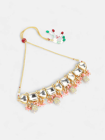 The Azra Jewellery Set - Cloud Grey & Bubblegum Pink-SOHNCK2159