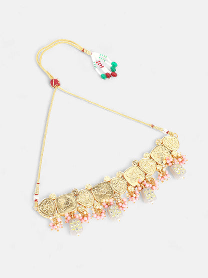 The Azra Jewellery Set - Cloud Grey & Bubblegum Pink-SOHNCK2159