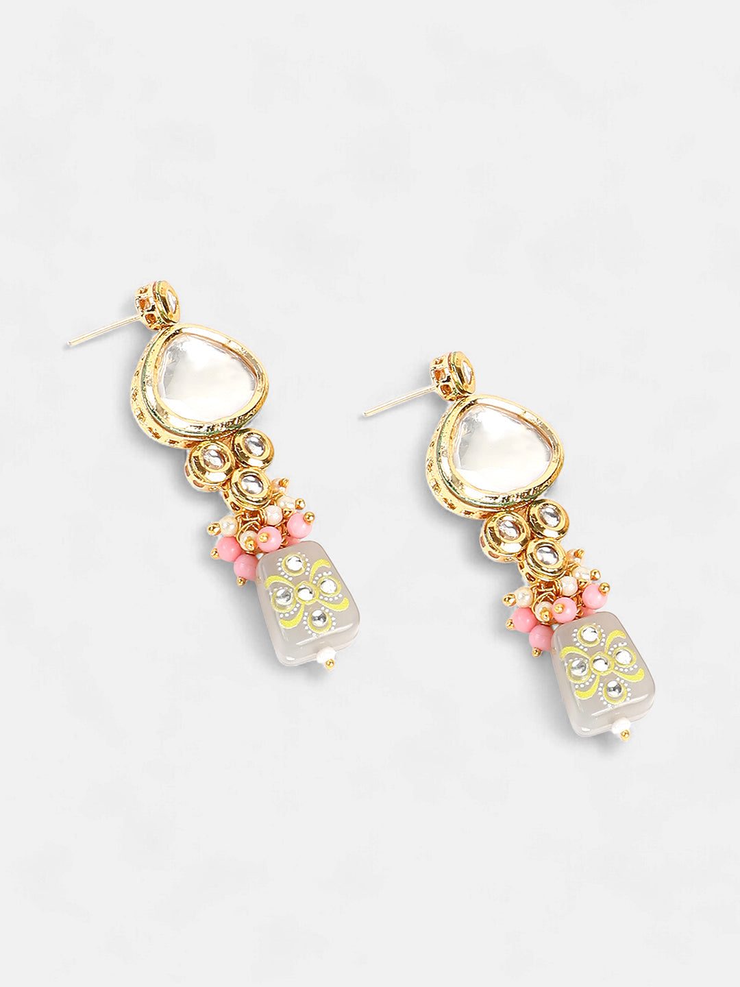 The Azra Jewellery Set - Cloud Grey & Bubblegum Pink-SOHNCK2159