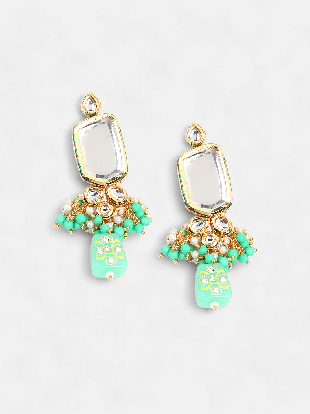 The Dareen Jewellery Set - Mint Green-SOHNCK2160