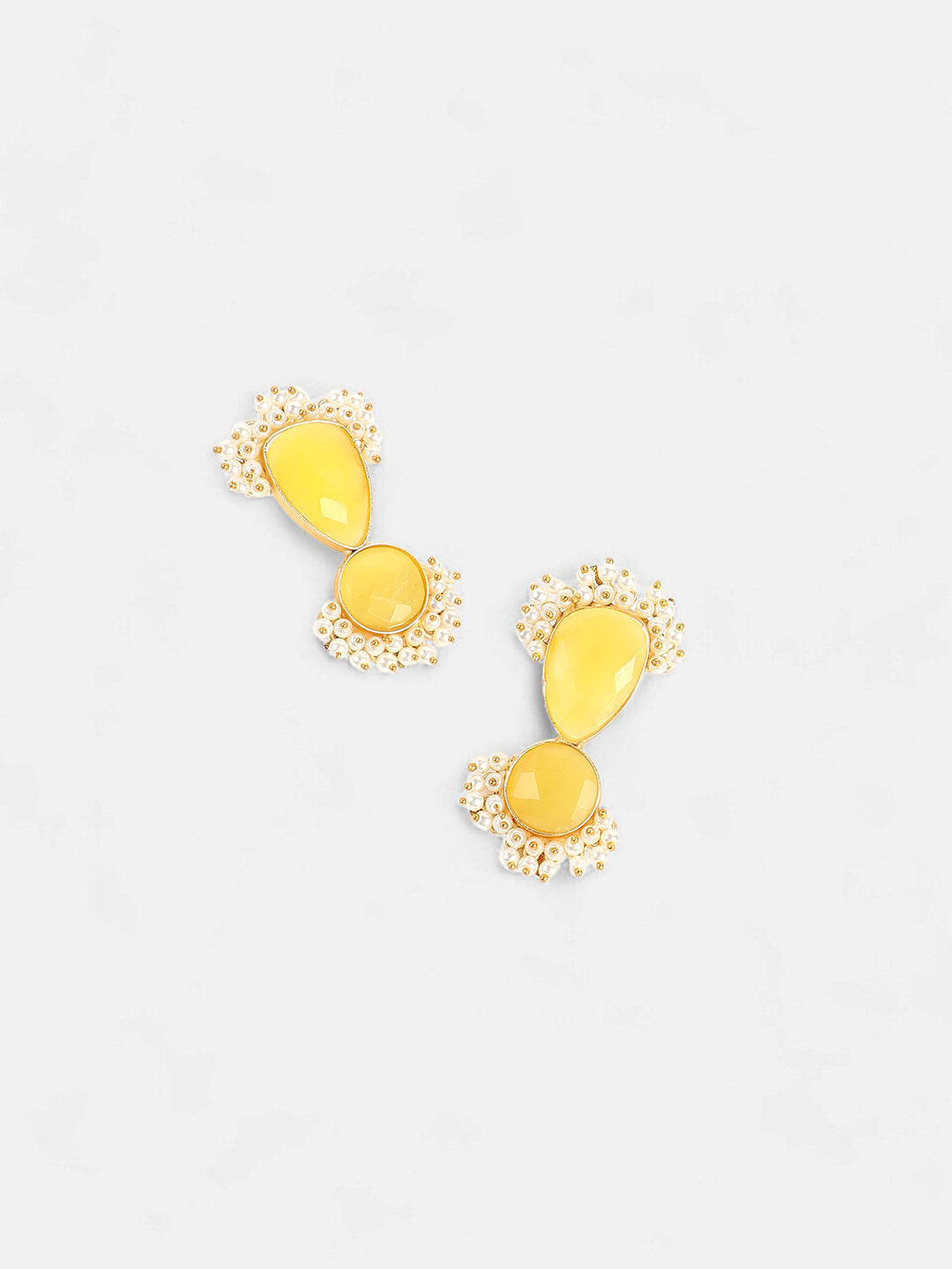 The Mehreen Jewellery Set - Canary Yellow-SOHNCK2168