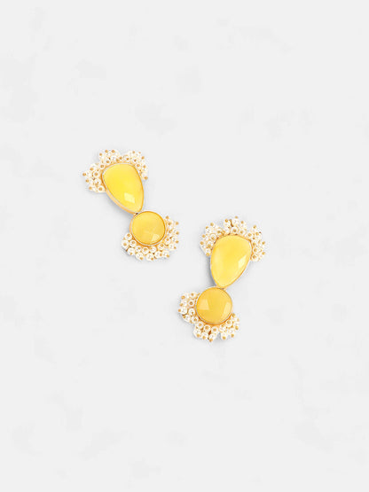 The Mehreen Jewellery Set - Canary Yellow-SOHNCK2168