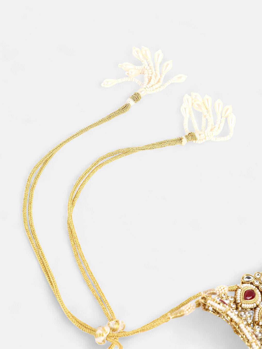 The Mehrunissa Jewellery Set - Ruby Red-SOHNCK2207