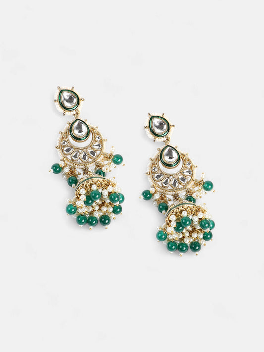 The Tahira Jewellery Set - Emerald Green-SOHNCK2210