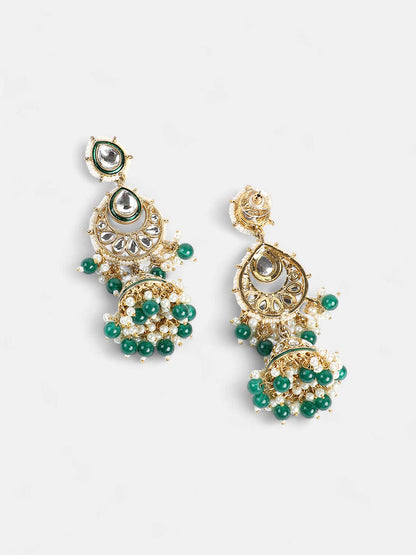 The Tahira Jewellery Set - Emerald Green-SOHNCK2210