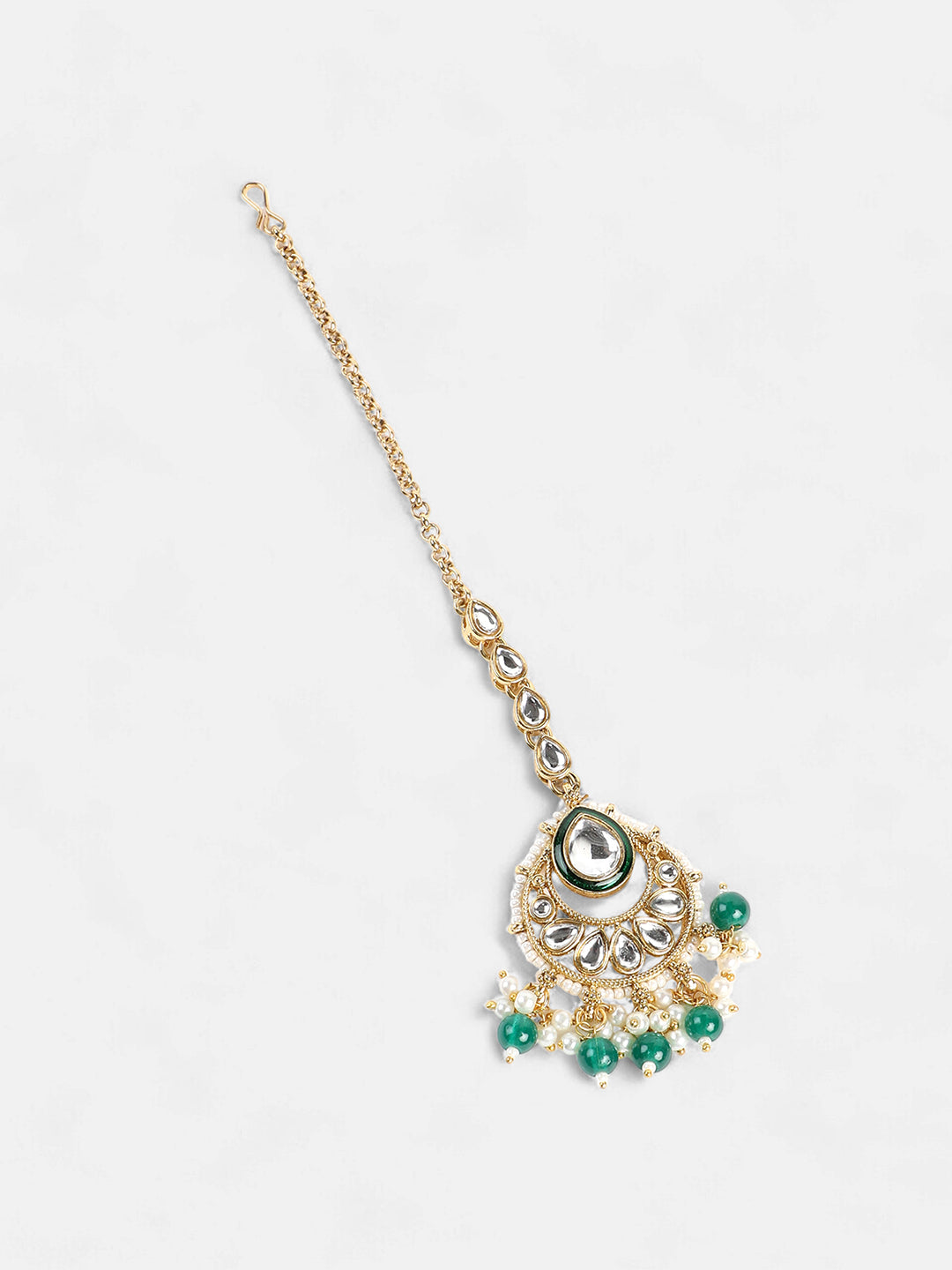 The Tahira Jewellery Set - Emerald Green-SOHNCK2210