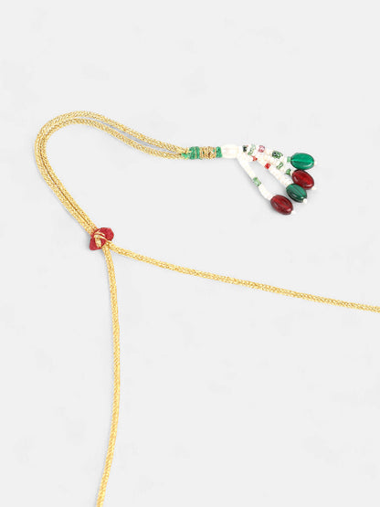 The Tahira Jewellery Set - Emerald Green-SOHNCK2210