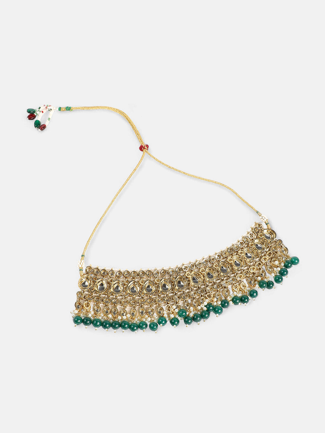 The Tahira Jewellery Set - Emerald Green-SOHNCK2210