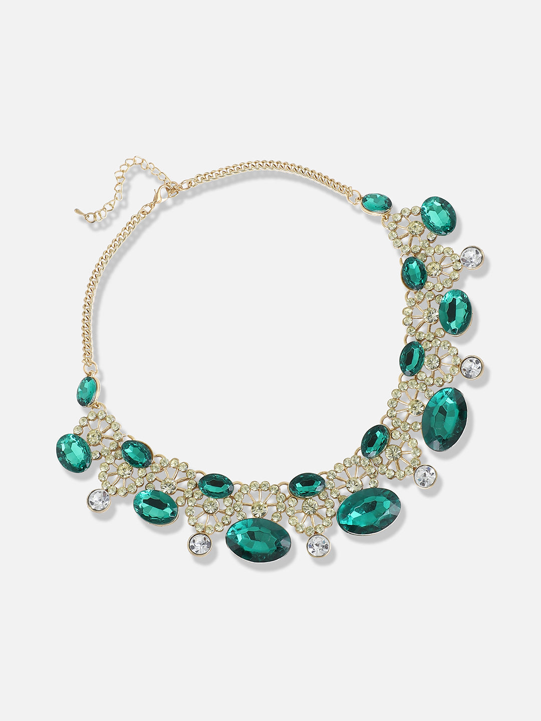 Silver Plated Designer Stone Party Necklace