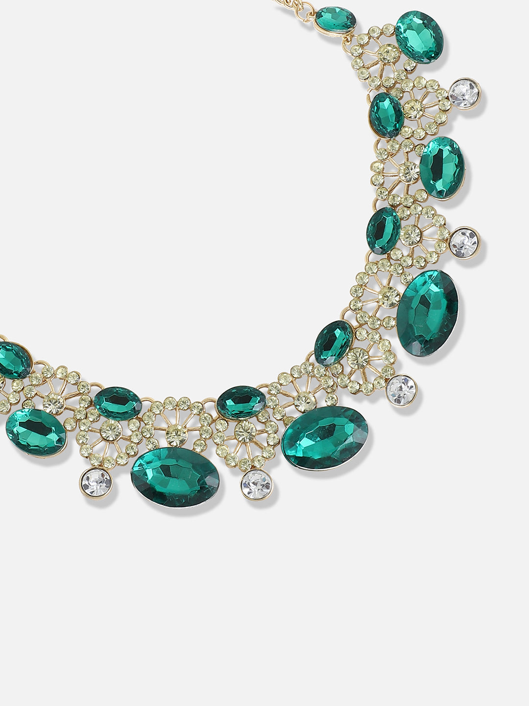 Silver Plated Designer Stone Party Necklace
