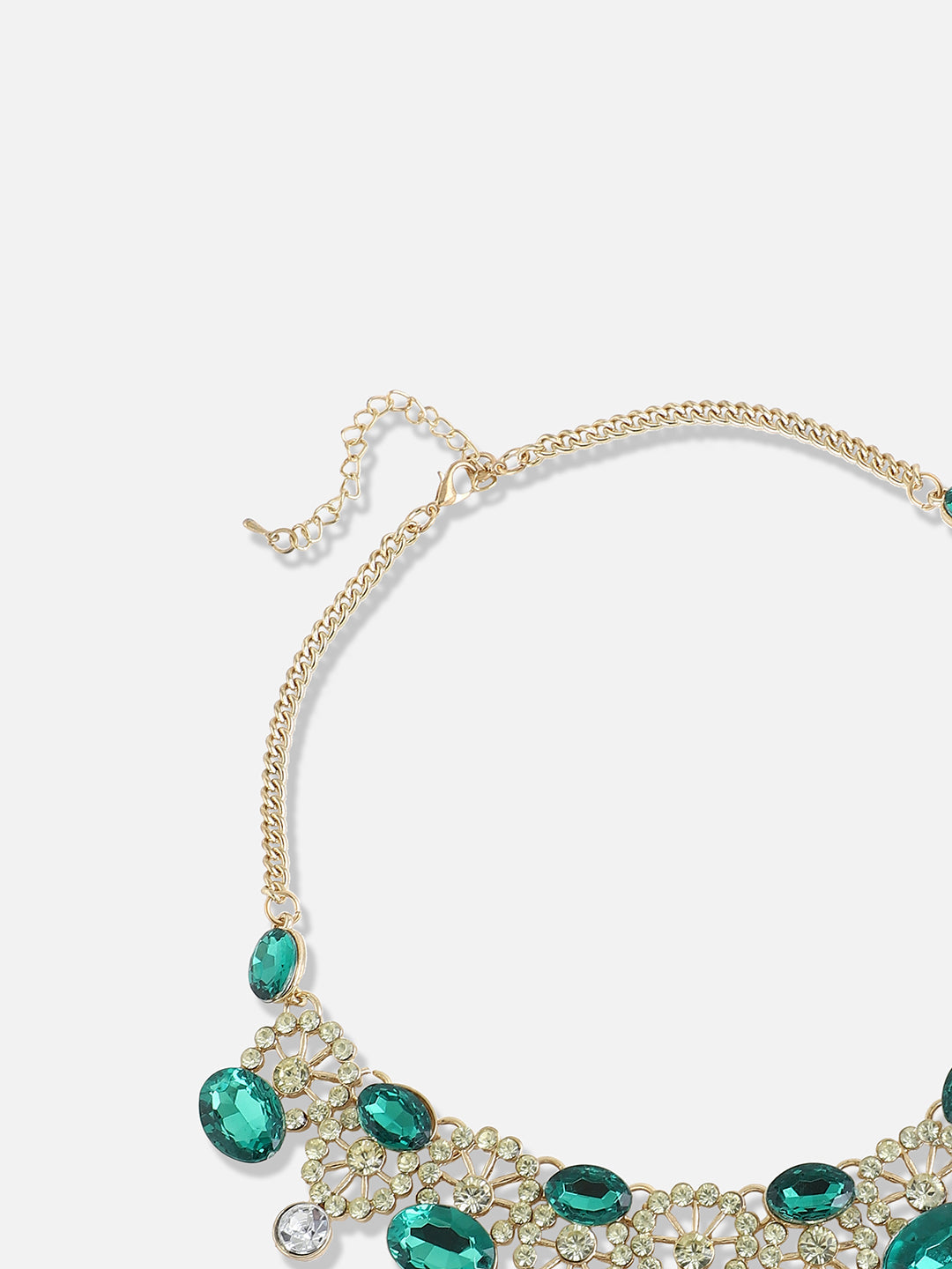 Silver Plated Designer Stone Party Necklace