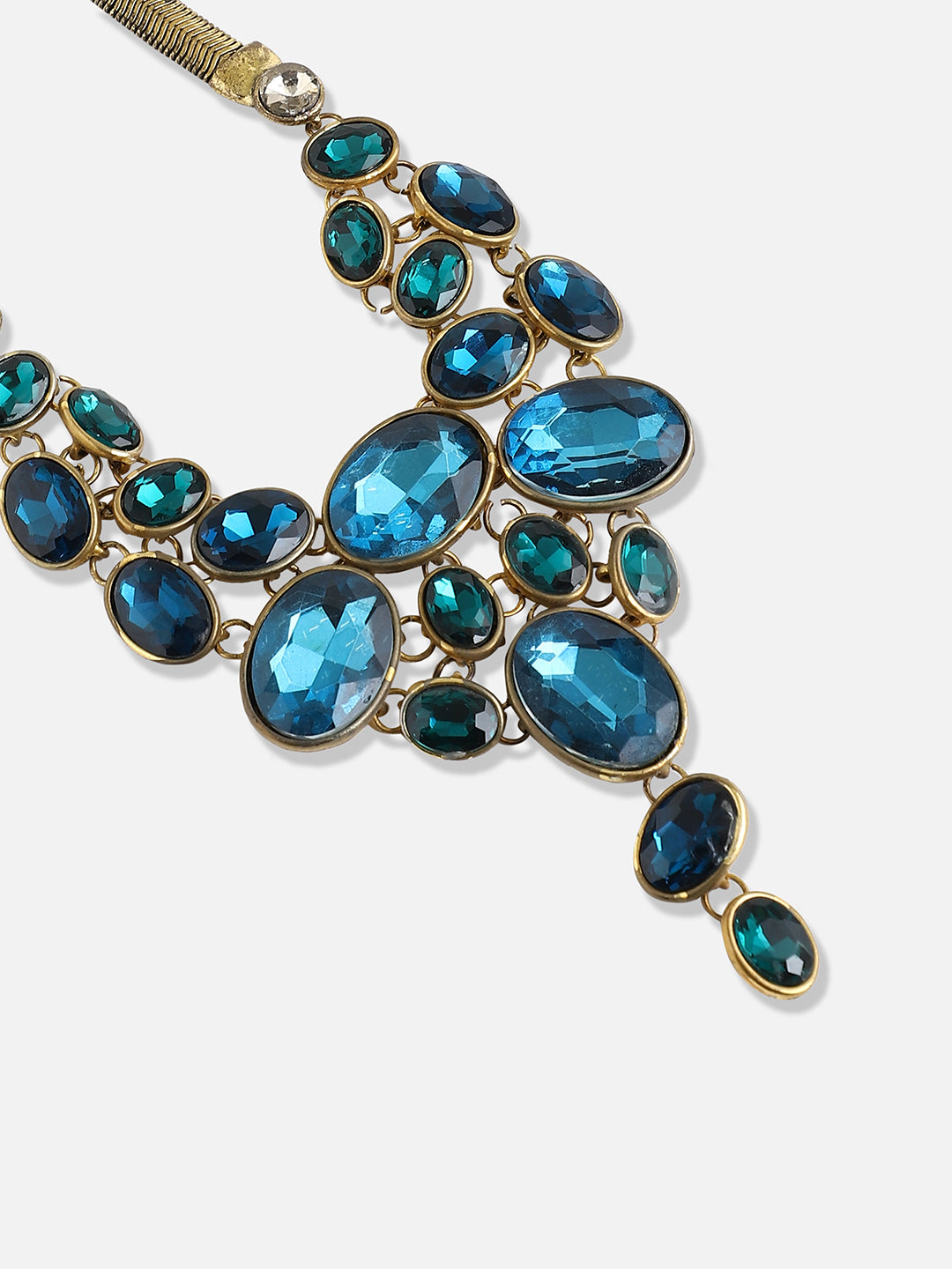 Gold Plated Designer Stone Party Necklace