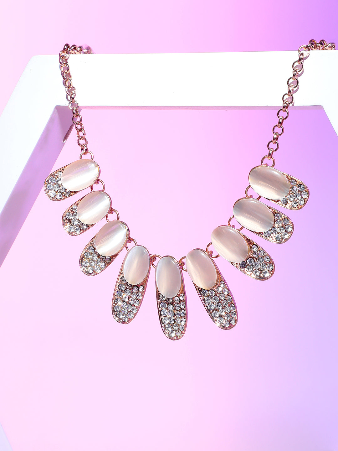 Gold Plated Designer Stone Casual Necklace