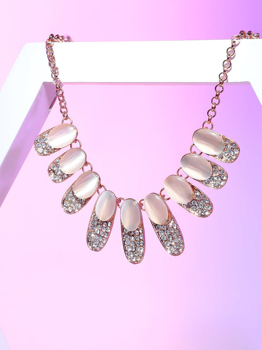 Gold Plated Designer Stone Casual Necklace