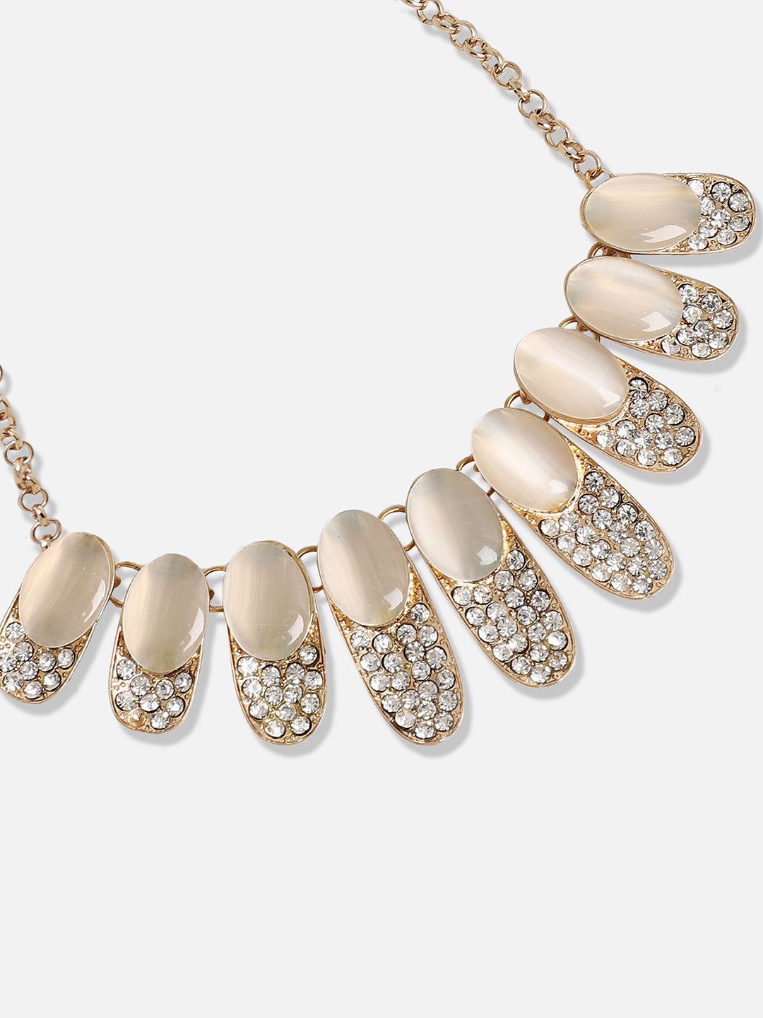 Gold Plated Designer Stone Casual Necklace