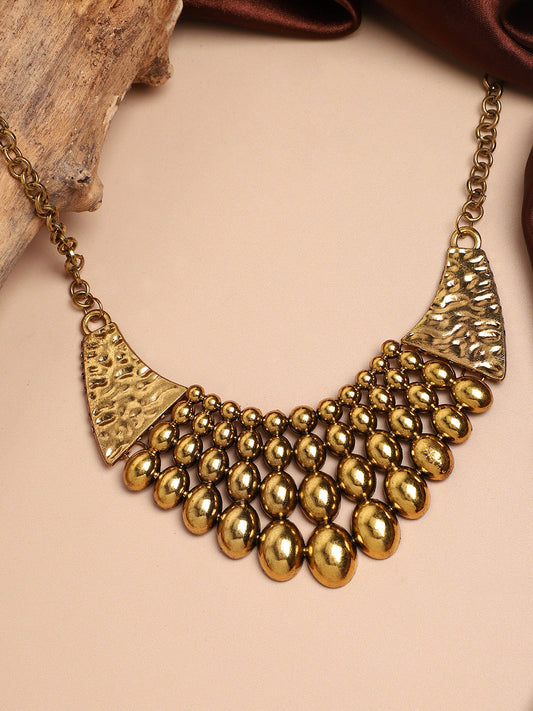 Gold Plated Designer Stone Party Necklace