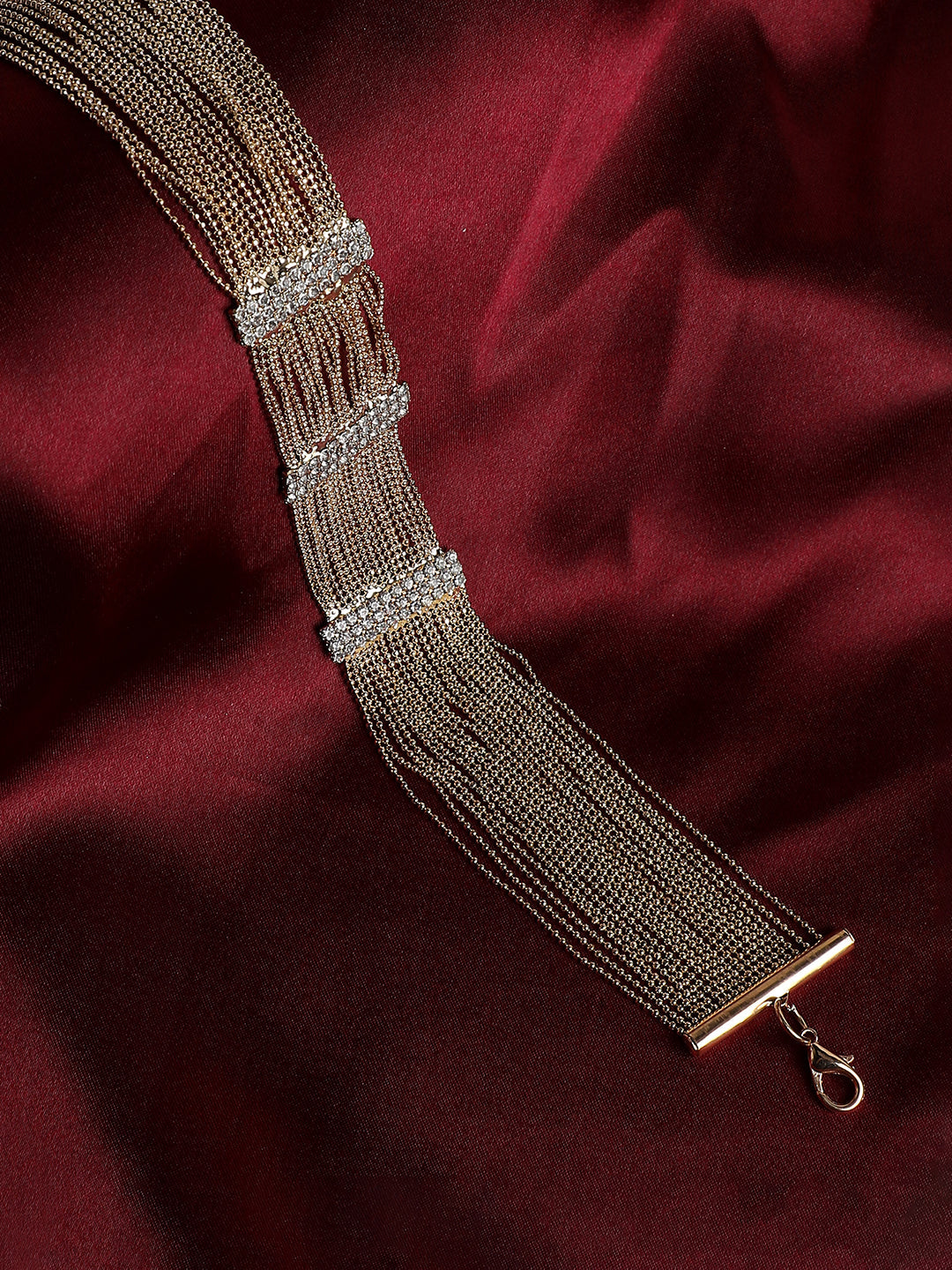 Gold Plated Designer Stone Party Necklace
