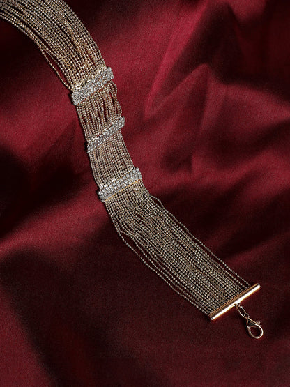 Gold Plated Designer Stone Party Necklace