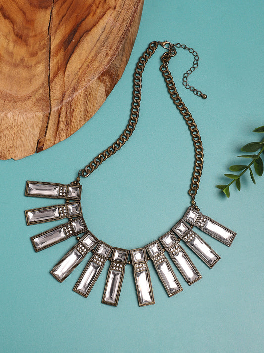 Gold Plated Designer Stone Party Necklace