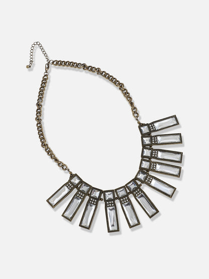 Gold Plated Designer Stone Party Necklace
