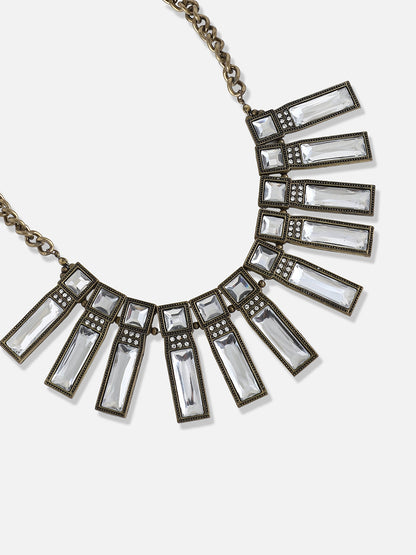 Gold Plated Designer Stone Party Necklace