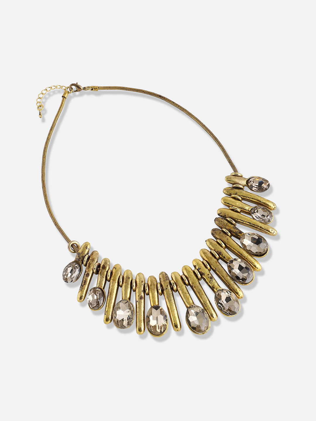 Gold Plated Designer Stone Party Necklace