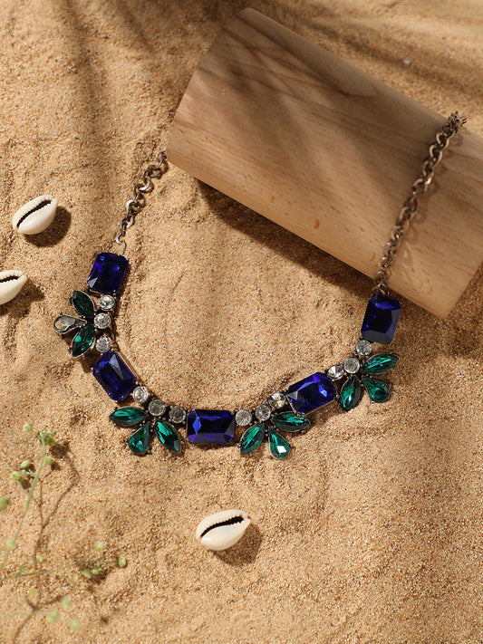 Gold Plated Designer Stone Party Necklace