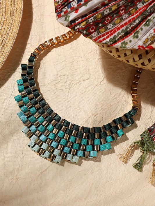 Gold Plated Designer Stone Party Necklace