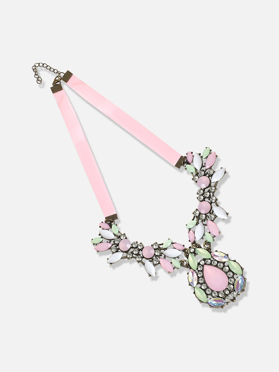 Gold Plated Designer Stone Party Necklace