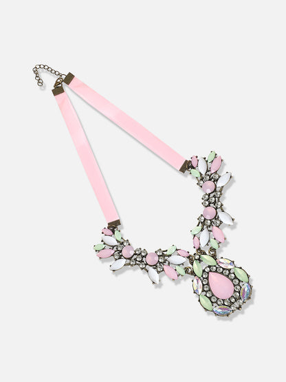 Gold Plated Designer Stone Party Necklace