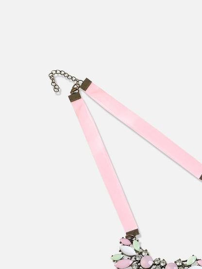 Gold Plated Designer Stone Party Necklace