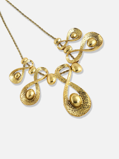 Gold Plated Designer Stone Party Necklace