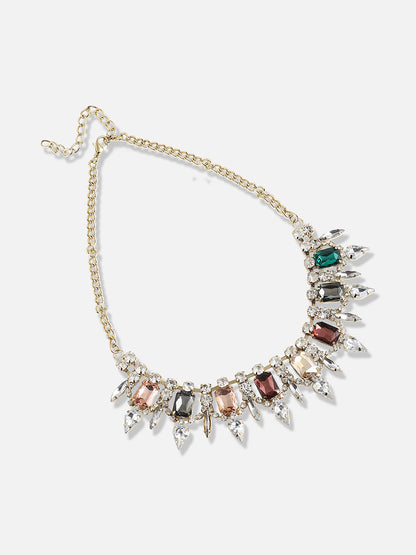 Gold Plated Designer Stone Party Necklace