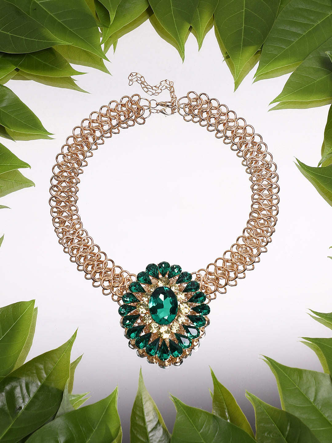 Gold Plated Designer Stone Party Necklace