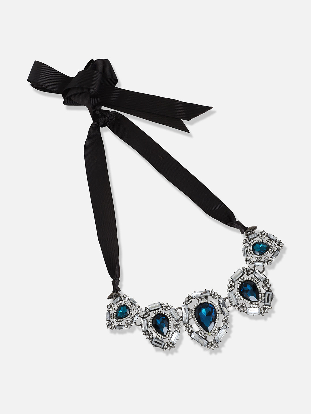 Silver Plated Designer Stone Party Necklace