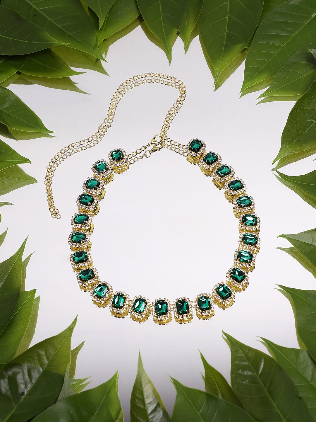 Silver Plated Designer Stone Casual Necklace