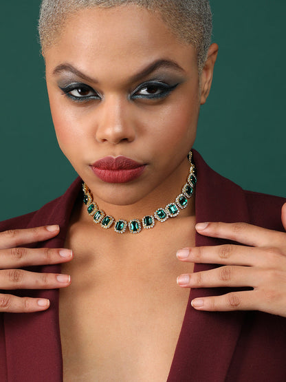 Silver Plated Designer Stone Casual Necklace