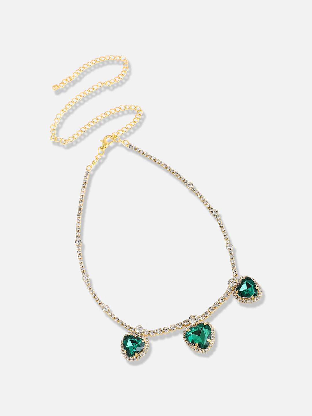 Gold Plated Designer Stone Casual Necklace and Earring Set