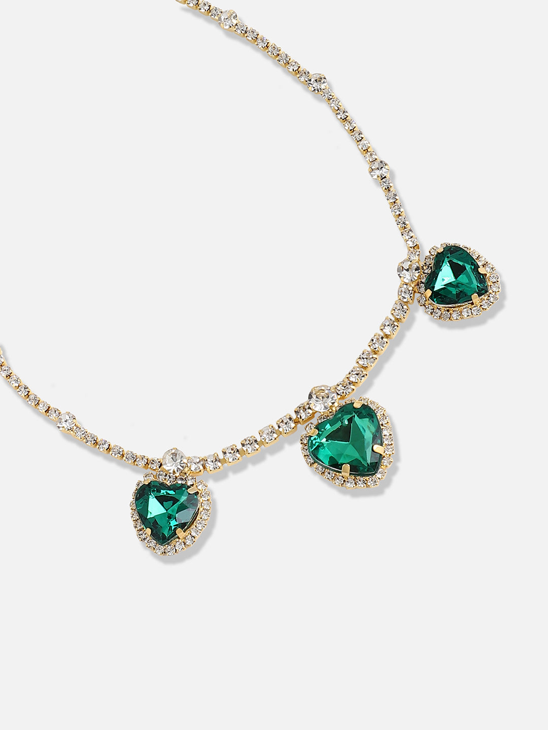 Gold Plated Designer Stone Casual Necklace and Earring Set