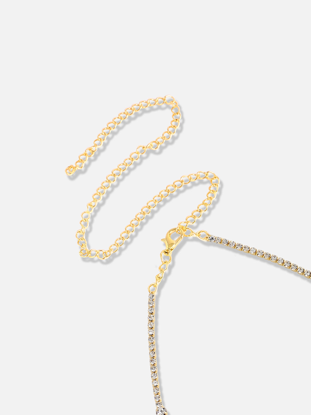 Gold Plated Designer Stone Casual Necklace and Earring Set