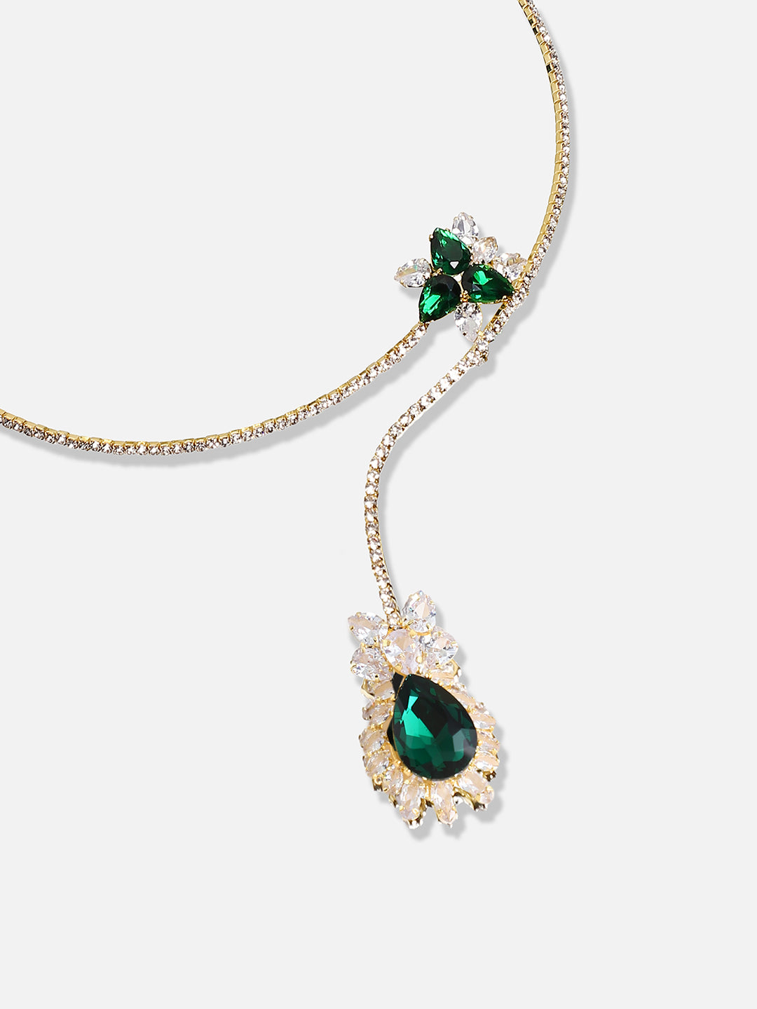 Silver Plated Designer Stone Party Necklace