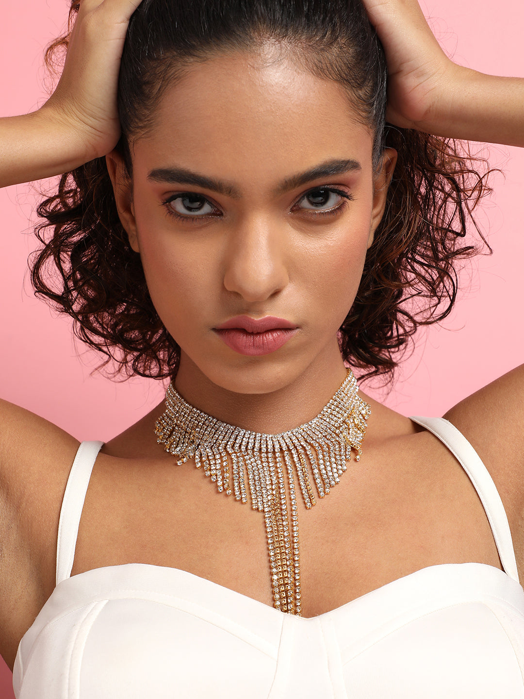 Artificial Stones Gold Plated Necklace